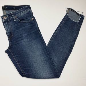 Vintage Lucky Brand Mid Rise Ava Destructed Cropped Skinny - Ankle